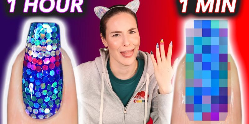 1 MINUTE NAIL ART CHALLENGE