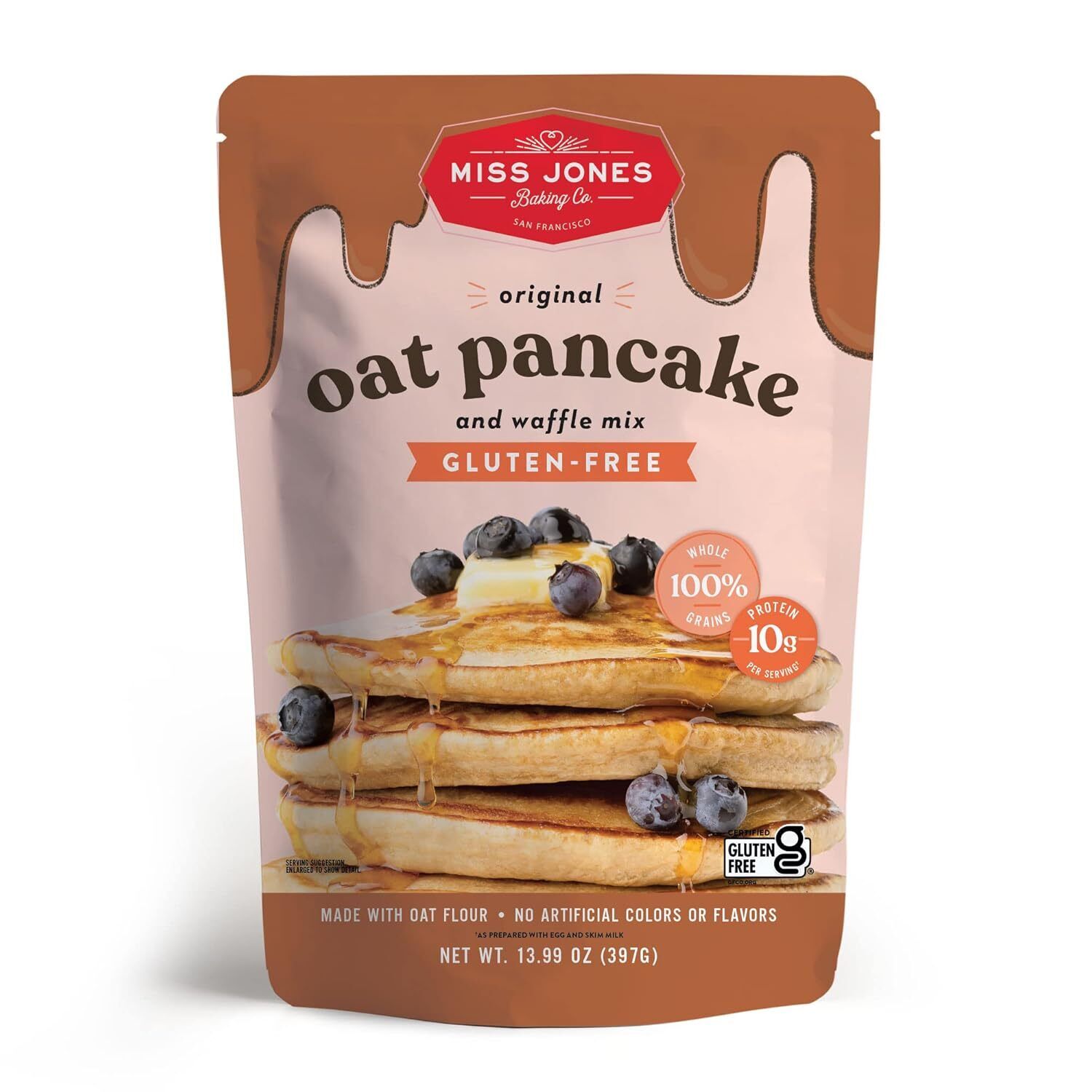 Original Oat Pancake and Waffle Mix Made with Oat Flour Gluten Free 10G Protein